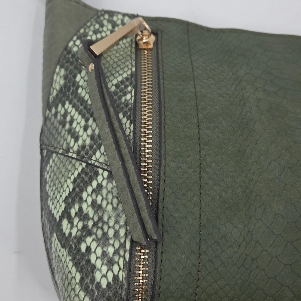 Jessica Simpson Olive Crossbody Bag with Snakeskin Detail NWT